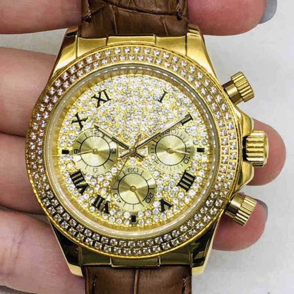 Superclone Datejust Date R Olex Luxury Mens Mechanical Watch Автоматические двойные ряд полного камня Tongna DL235 Женева для мужчин.