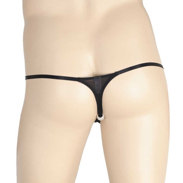 Itens de beleza sexy roupa íntima masculina cintura baixa calcinha fio dental pérolas massagem g strings cuecas gay masculino erótico porno t-back para cuecas sensuais