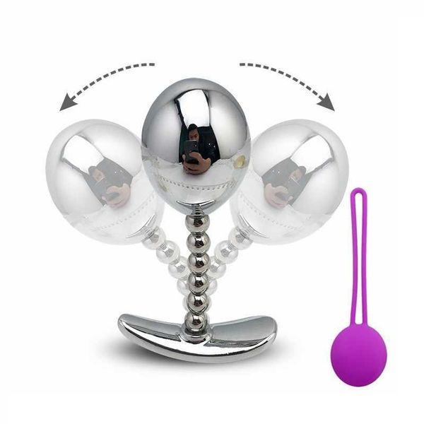 Articoli di bellezza Piccole dimensioni Metallo Anale butt plug gioielli perline di cristallo sfera di kegel uova di silicone SM inserto dildo vibratore giocattolo sexy per uomo donna