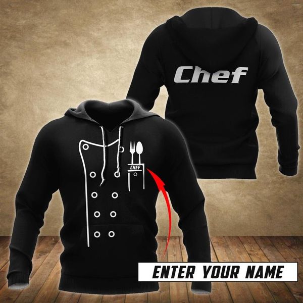 Erkek Hoodies Özel Adı Master Chef 3D Erkekler/Kadınlar İçin Baskılı Kapşonlu Hoodie Harajuku Moda Kapüşonlu Sweatshirt Sıraslı Ceket Kazak-244