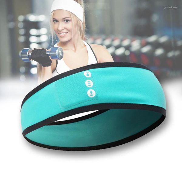 Bandane Fascia per lo sport Corsa per il fitness Fascia per il sudore Musica Bluetooth Fascia per capelli Sudore elastico Applicare al ciclismo Jog Tennis Yoga Palestra