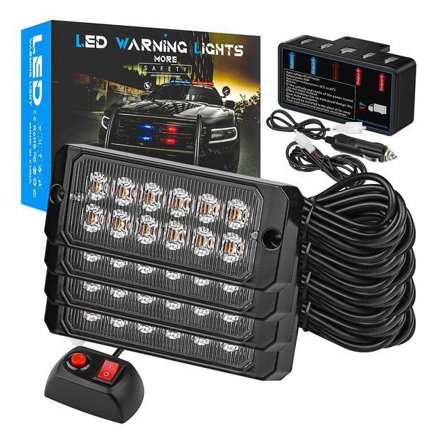 Carro 12 LED LUZES SINATE DE EMERGÊNCIA LEITOS LUZES DE EMERGÊNCIA DE 12V RISHARD FLASH IP67 Lâmpada redonda da lâmpada 4 em 1