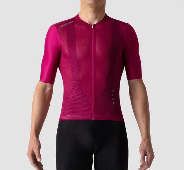Jackets de corrida Pro Race Fit Men Cycling Jersey Top Quality Roupas de manga curta Casa respirável Rota de verão camisa de bicicleta Men