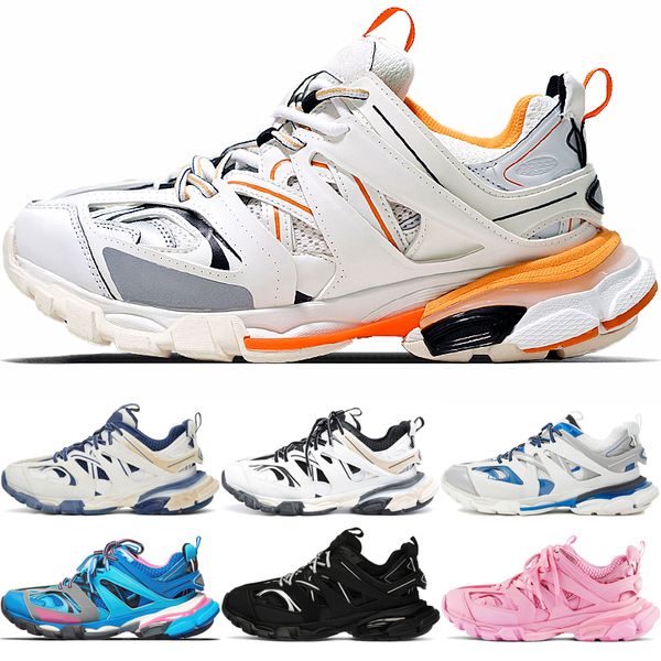 New Track Trainers Nero 2021 Scarpe da corsa da uomo Tess s .Gomma Maille Runners Blu Bianco Arancione Scarpe da ginnastica da donna W1GB19059 Not Worn-Out