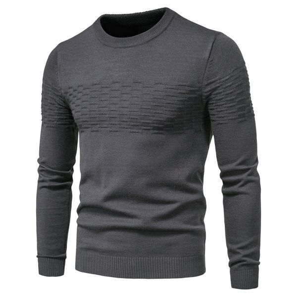 Maglioni da uomo Uomo Winer Casual Solido Lana spessa Maglione di cotone Pullover Uomo Alta elasticità Moda Slim Fit Oneck Maglione Uomo 220929