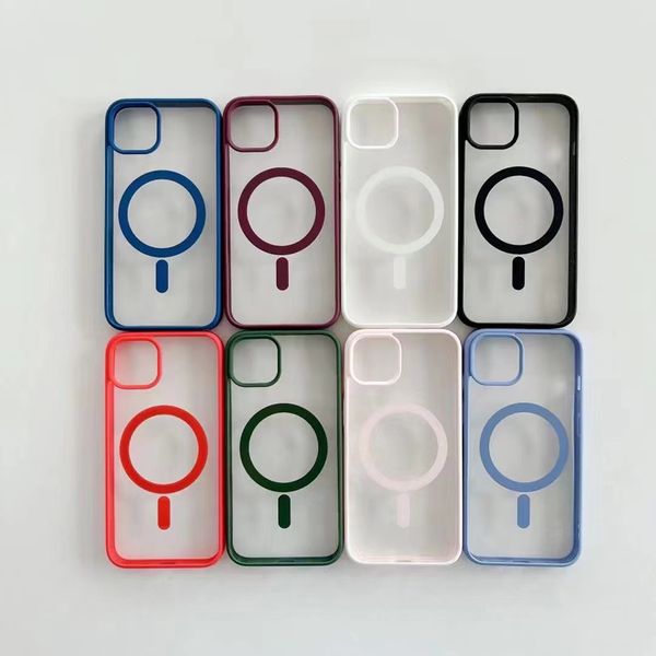 Für iPhone-Hüllen, kabelloses Laden, magnetische Handyhülle 14 13 Pro Max, hautfreundliche, transparente Acryl-Mag-Safe-Abdeckung