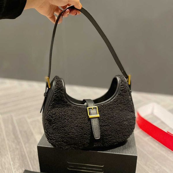 y-çanık kuzu kuzu yün omuz çanta kış peluş tote çanta tasarımcı çantaları kadın alışveriş kolu crossbody çanta çantası 220929