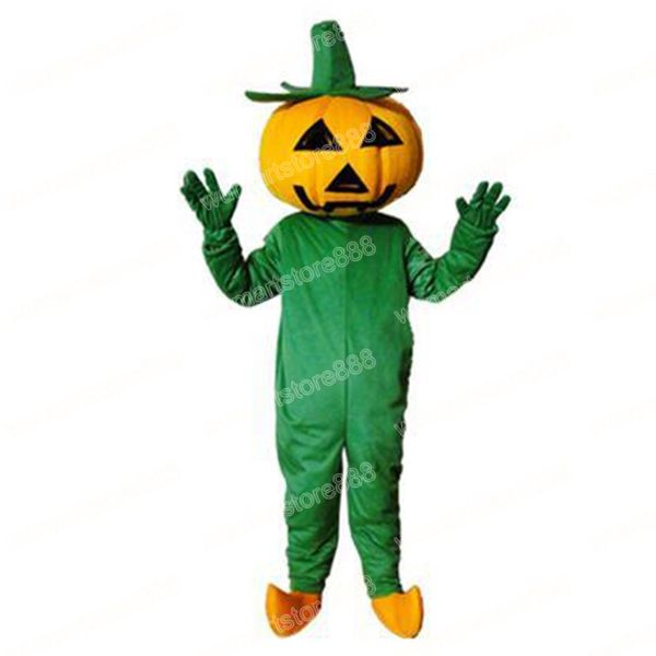 Halloween Pumpkin Mascot Costume de desenho animado Personagem Carnival Festival Dresses Fancy Adults Tamanho do Xmas de publicidade ao ar livre
