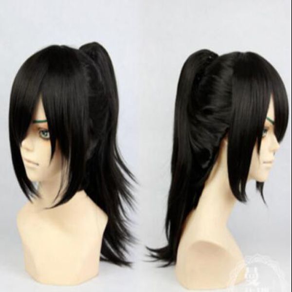 Ladies Party Cosplay Wig Straight Ponytail Black Women Wigs