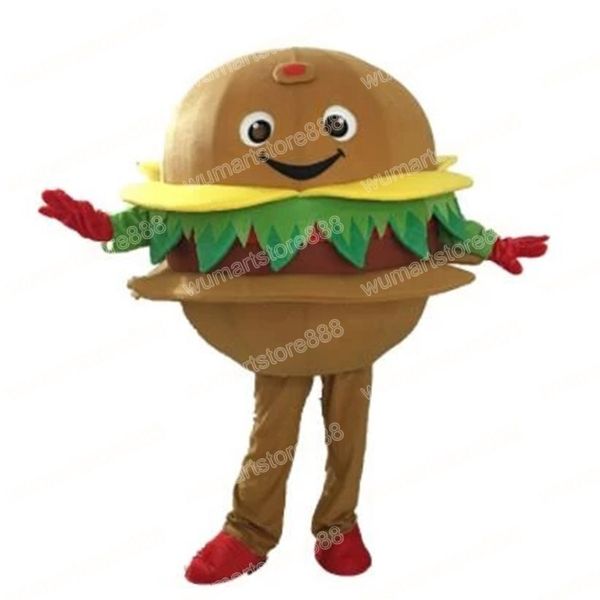 Cadılar Bayramı Hamburger Maskot Kostüm Karikatür Tema Karakter Karnaval Festivali Fantezi Elbise Yetişkinler Boyut Xmas Açık Reklam Kıyafet Takım