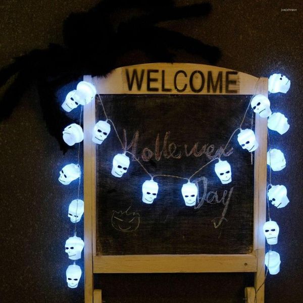 Stringhe Led Decorazione di Halloween Lampada a corda con teschio da 2 metri