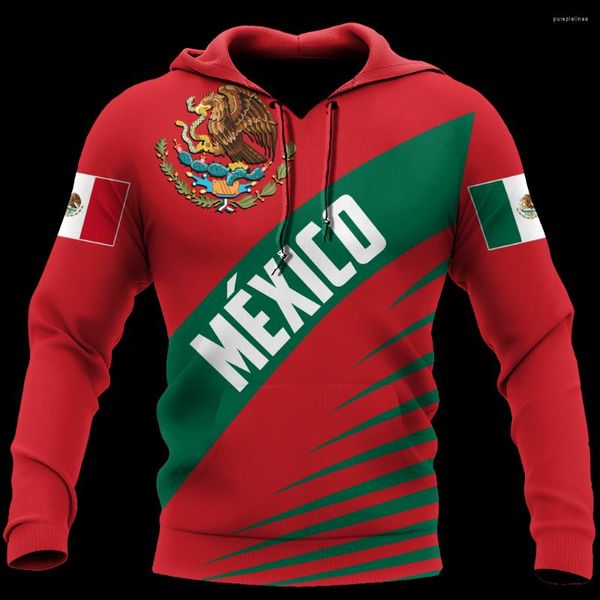 Herren Hoodies Red Mexican Tattoo 3D All Over Bedruckter Hoodie für Männer und Frauen Lässiger Gothic Streetwear Pullover Lustig H01