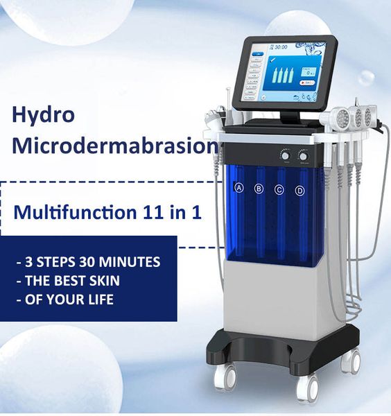 11 in 1 Hautschönheitsausrüstung Vakuumkavitation RF-System Spa Gesicht Hydra Dermabrasion Gesichtspflege Wasser Sauerstoffstrahl Aqua Mikrodermabrasionsmaschine