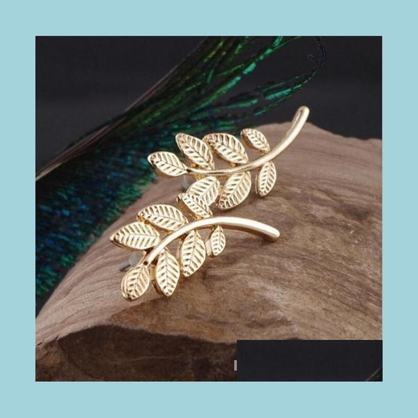 Stud Elegant Leaves Orecchini a bottone in lega di zinco Orecchini a bottone Orecchini a bottone Gioielli di moda per le donne Antique Nice Price Drop Delivery 2021 Ca Dhvev