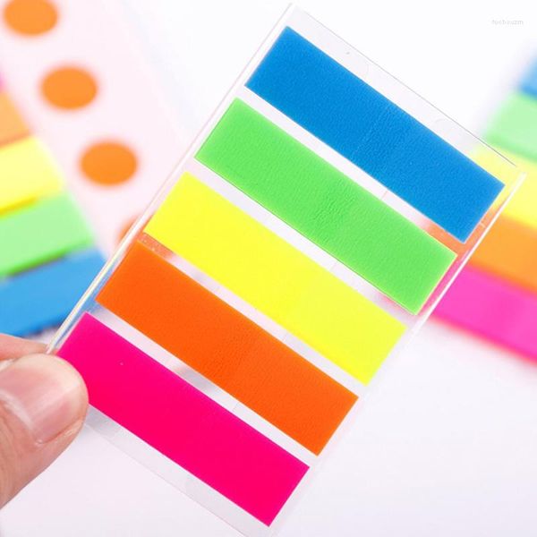 Folhas de papel fluorescente autodestivo sticky notas sticky stick sticker familiar e escritório use material escolar