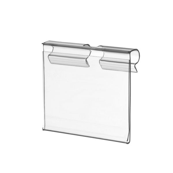 Einzelhandelsbedarf, rein, transparent, H4,5 cm, Regal, Kunststoff, PVC, Preisschild, Schild, Etikett, Display-Halter, Supermarkt-Ladenhaken, 100 Stück