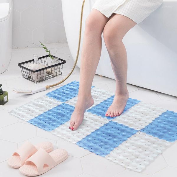 Banyo paspaslar 20cm 32 cm duş mat banyo halı örgü yumuşak plastik kaymaz zemin halı ayak masajı ekleme