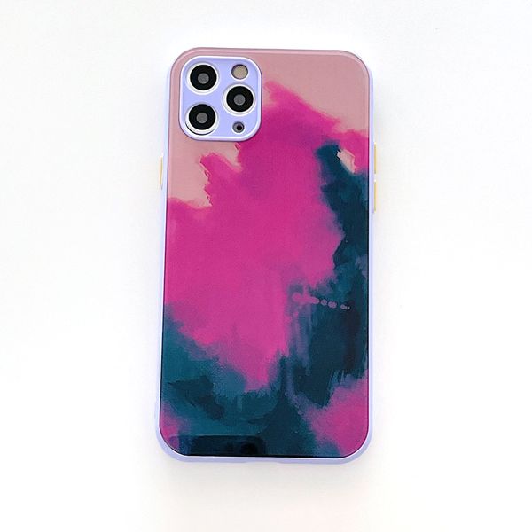 Aquarell Handyhüllen für iPhone 14 Plus 12 13 Pro Max XS XR X Mode Kamera Objektiv Schutz Tinte Regenbogen Farben Abdeckung stoßfest Anti Drop
