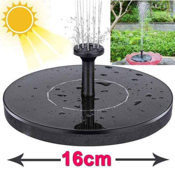 Decorações de jardim Fonte de água solar bomba solar fontein pássaro fonte de água flutuante Fonte da lagoa Pátio Decoração de gramado 16cm 220928