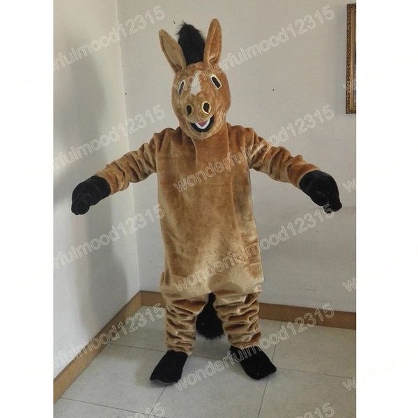 Performance Brown Horse Mascot Costumes Carnival Hallowen Gifts Unisex Adults Size Fancy Party Outfit Holiday Cartoon Character Outfits Suit