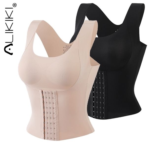 Womens Shapers Women Redutive Girdle Posture Corrector Reggiseno Intimo senza cuciture Guaina Dimagrante Corsetto Top Tummy Control Body Shaper Canotta 220929