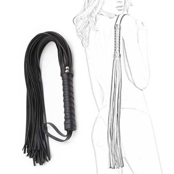 Itens de beleza escravos de couro macio chicote adulto jogos bdsm torture bondage equipamento de brinquedos sexy flertar casal fetiche erótico estimula os chicotes de rainha cosplay