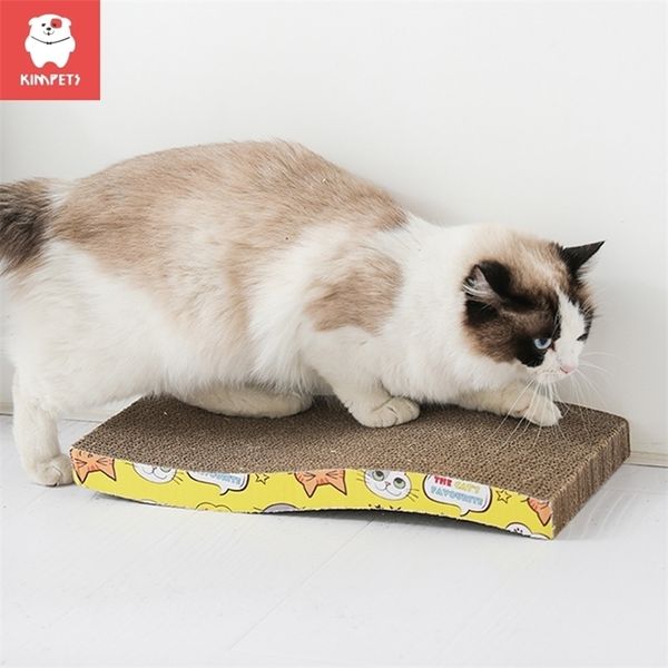 Tiragraffi per mobili per gatti KIMPETS Giocattoli Scratching Board Grinder per artigli Forniture di carta ondulata Scratcher resistente all'usura 220928