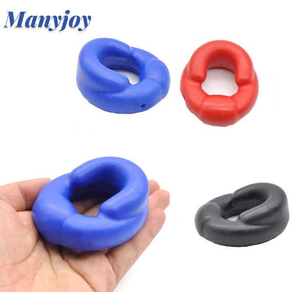 Itens de beleza MUITOS AJUSTE TPR Squeeze Penis Ring Ball Menas Ereção Atraso Scrotum Bondage Cockring Ballstretcher Sexy Toys for Men