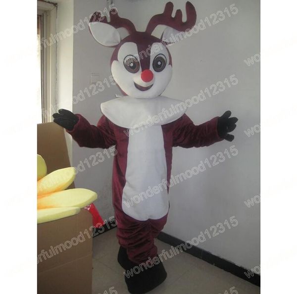 Performance Brown Renna Mascot Costumes Carnival Hallowen Gifts Unisex Adults Size Fancy Party Outfit Holiday Cartoon Character Outfits Suit