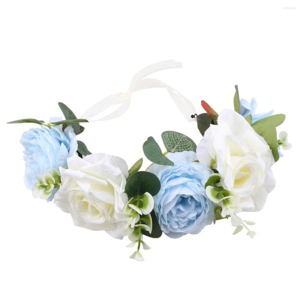 Fiori decorativi Ghirlande Corone Accessori per fiori per capelli da sposa La corona d'imitazione della sposa è fatta a mano in più colori HH012