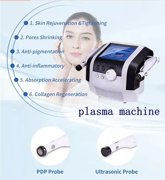 Apparecchiatura di bellezza 2 in 1 Plasma Ultrasound Ozone PlasmaPen Space Tightening Skin Eliminating Acne Anti-Aging Equipment Macchina per il trattamento del sollevamento delle palpebre