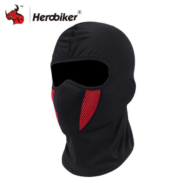 Bisiklet Kapakları Maskeler Herobiker Balaclava Moto Yüz Maskesi Motosiklet Yüz Kalkanı Airsoft Paintball Bisiklet Bisiklet Kayak Ordusu Kask Tam Yüz Maskesi T220928