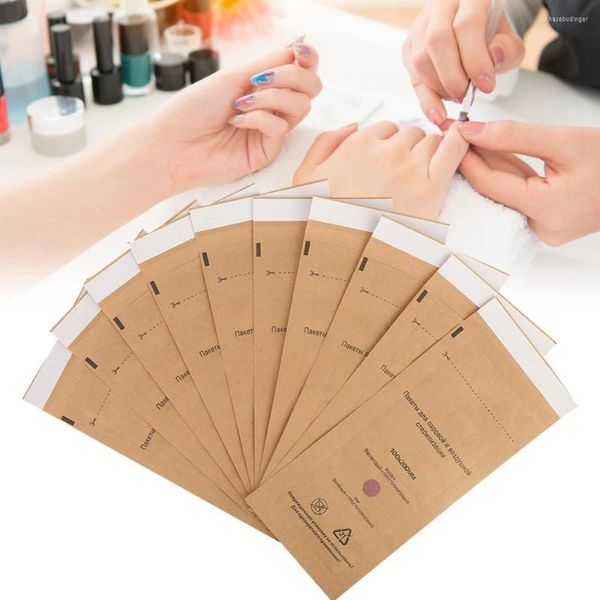 Kit per nail art 10 pezzi Cosmetici per strumenti per sacchetti di disinfezione usa e getta per saloni di bellezza in carta