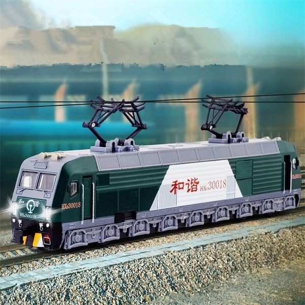 Diecast Model Car 1 87 Alley Pull Back Train Modello Treno Hexie Modello Elettrico di alta qualità Simulazione Metal Simulazione e Luce 220930 220930 220930