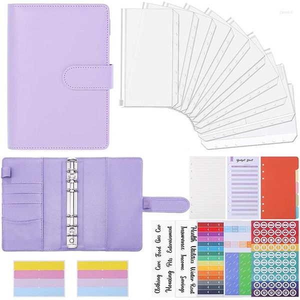 Gift Wrap Ring Binder Set Notebook -Budget für Geld mit klaren Bargeldumschlägen Organisator Reise oder Arbeit