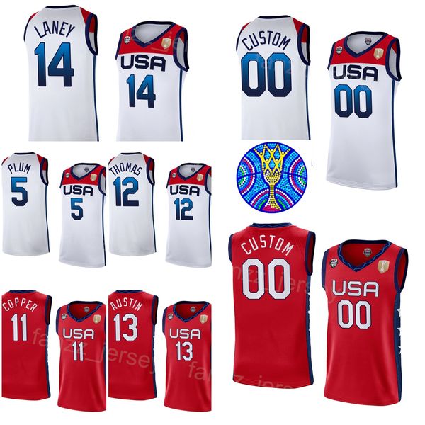 Mulheres impressas EUA 2022 Basquete da FIBA ​​7 Ariel Atkins Jersey America Copa do Mundo 6 Sabrina Ionescu 5 Kelsey Plum 4 Jewell Loyd Lady 10 Breanna Stewart 9 Aja Wilson Mulher