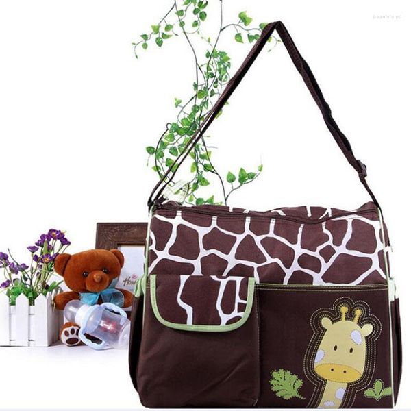 Borse portaoggetti Borsa per pannolini per animali Mummia Pannolino Zebra o giraffa Babyboom Moda multifunzionale Infanticitare Madre Bambino