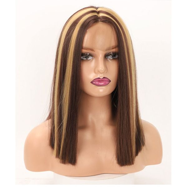 Ladies Wig testa renda bobo peruca liso suprimento de cabelo atacado