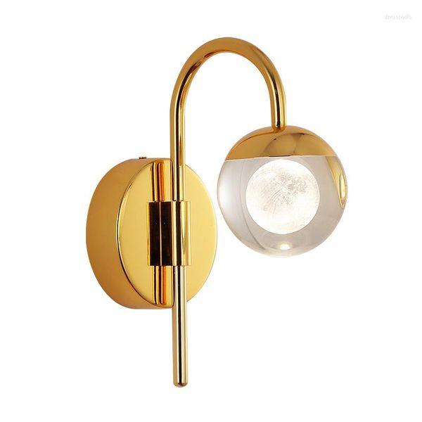 Настенная лампа современный хрустальный свет для спальни светодиодный роскошный золотой внутренняя ванная комната рядом с декоративным приспособлением