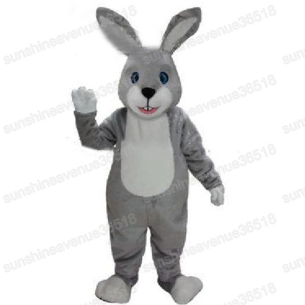 Halloween Gray Rabbit Mascot Costume Animal Tema Carnival Dresses Fancy para homens Mulheres unissex adultos roupas Fursuit Christmas Birthday Party Dress