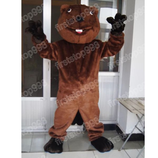 Halloween Beaver Mascot Costume Simula￧￣o Cartoon Anime Personagem Adultos Tamanho do Natal A publicidade ao ar livre Terno de roupa para homens Mulheres