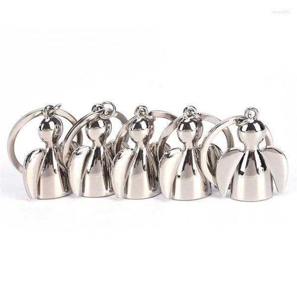 Keychains Mulher Bolsa Charms Chave dos Anéis da Cadeia Jeizely Presente Silver Batled Lovely Angel Keyrings Fashion Dolls