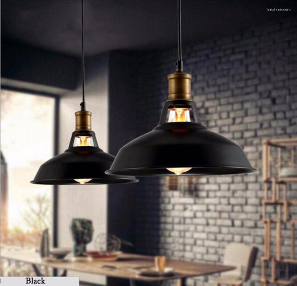 Lâmpadas pendentes Lâmpadas LED vintage com E27 Edison Bulbo Industrial Retro Lights para sala de jantar de cozinha em casa preto branco 110/220V