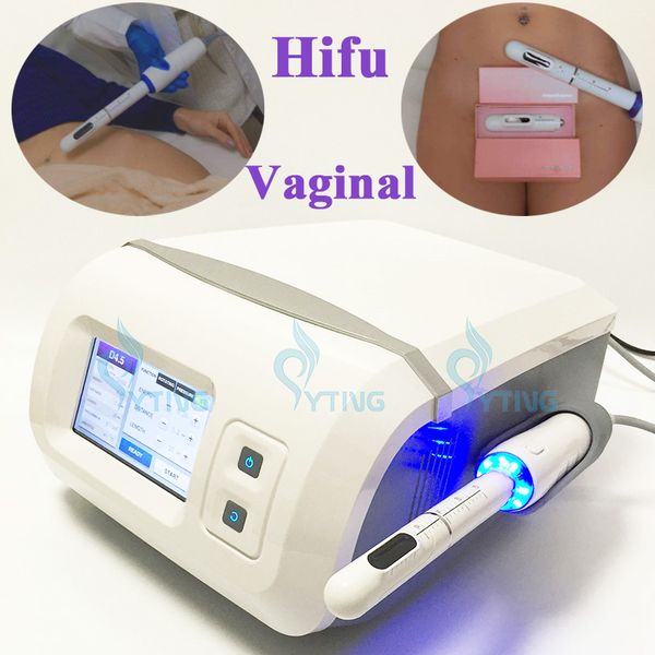 Máquina de aperto vaginal portátil de hifu com 3,0 mm de 4,5 mm de cartucho mais quente mulheres usam vagina apertada não invasiva hifu