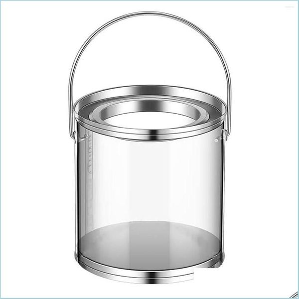 Aufbewahrung Flaschen Gl￤ser Storage Flaschen 12 Stcs Clear Lack Large Bucket f￼r Partydekor und DIY -Handwerk bevorzugt Great 3x3x3.1 Drop liefern DHVPD