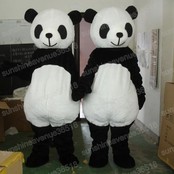 Halloween Panda Maskottchen Kostüm Tierthema Karneval Kostüm für Männer Frauen Unisex Erwachsene Outfit Fursuit Weihnachten Geburtstag Party Kleid