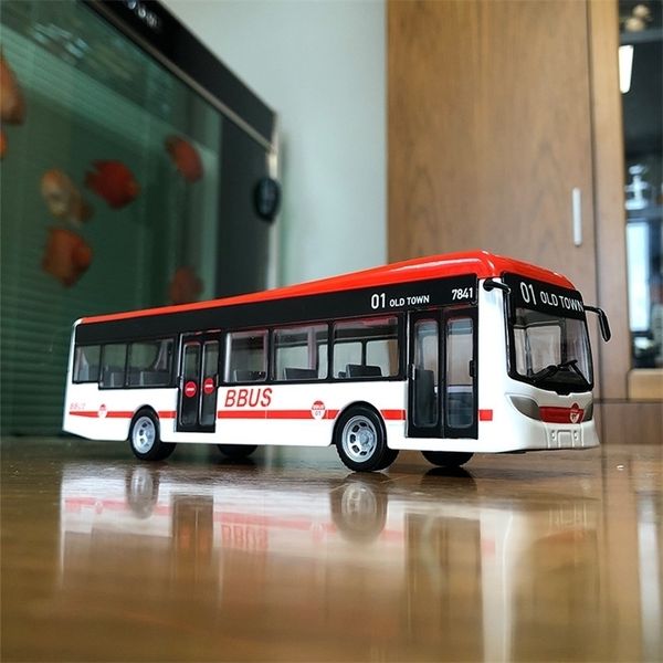 Diecast Model car Alta simulazione modello di autobus in lega di alta qualità 1/50 scala città giocattolo all'ingrosso rivendita al dettaglio 220930