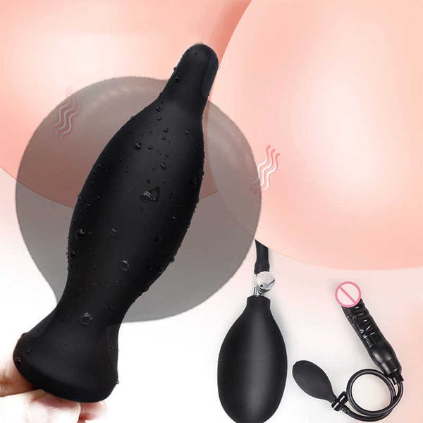 Articoli di bellezza Gonfiabile Ingrandito Plug anale Dildo Stimolatore Palla Perline Butt Masturbazione Nessun vibratore Giocattoli sexy per adulti Negozio erotico