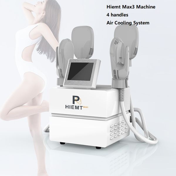 Hi-emt Macchina dimagrante 7 Tesla Fitness ad alta intensità Ems Slim Body Sculpt Rimozione del grasso Portatile per la costruzione muscolare e l'attrezzatura per bruciare la cellulite 4 pezzi Maniglie