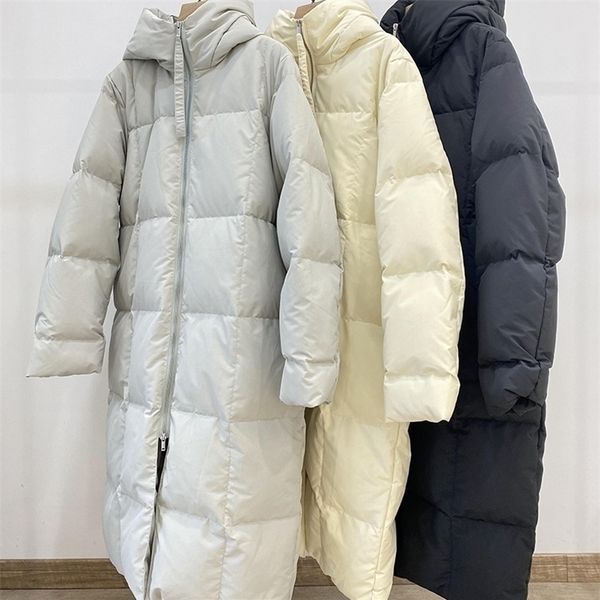 Parka da donna in piumino invernale caldo sottile dimagrante semplice piumino lungo corto da donna 3 colori 220929